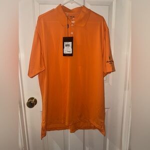 Adidas Men's Orange Golf Polo Shirt XL Climalite Shenandoah Valley Golf Club